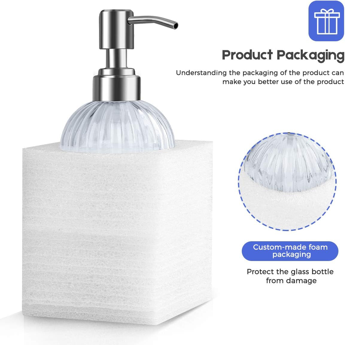 💎 WYOK Glass Soap Dispenser Set – 2 Pack