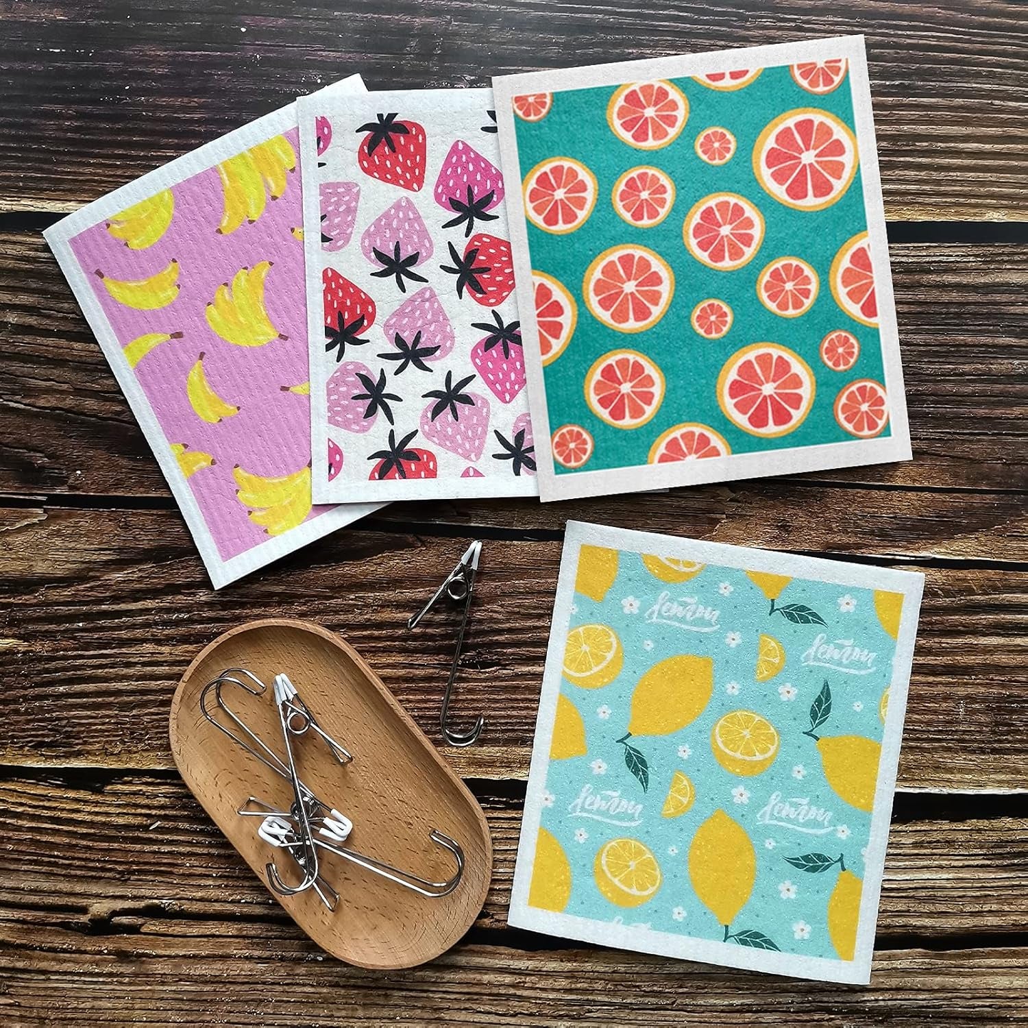 🌿 Eco-Friendly Swedish Dishcloths – 100% Compostable Wood Pulp & Cotton