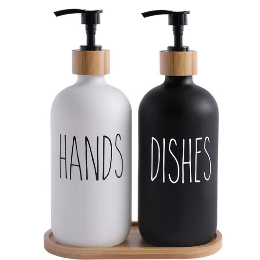 Modern Refillable Kitchen Soap Dispenser Set – 500ml