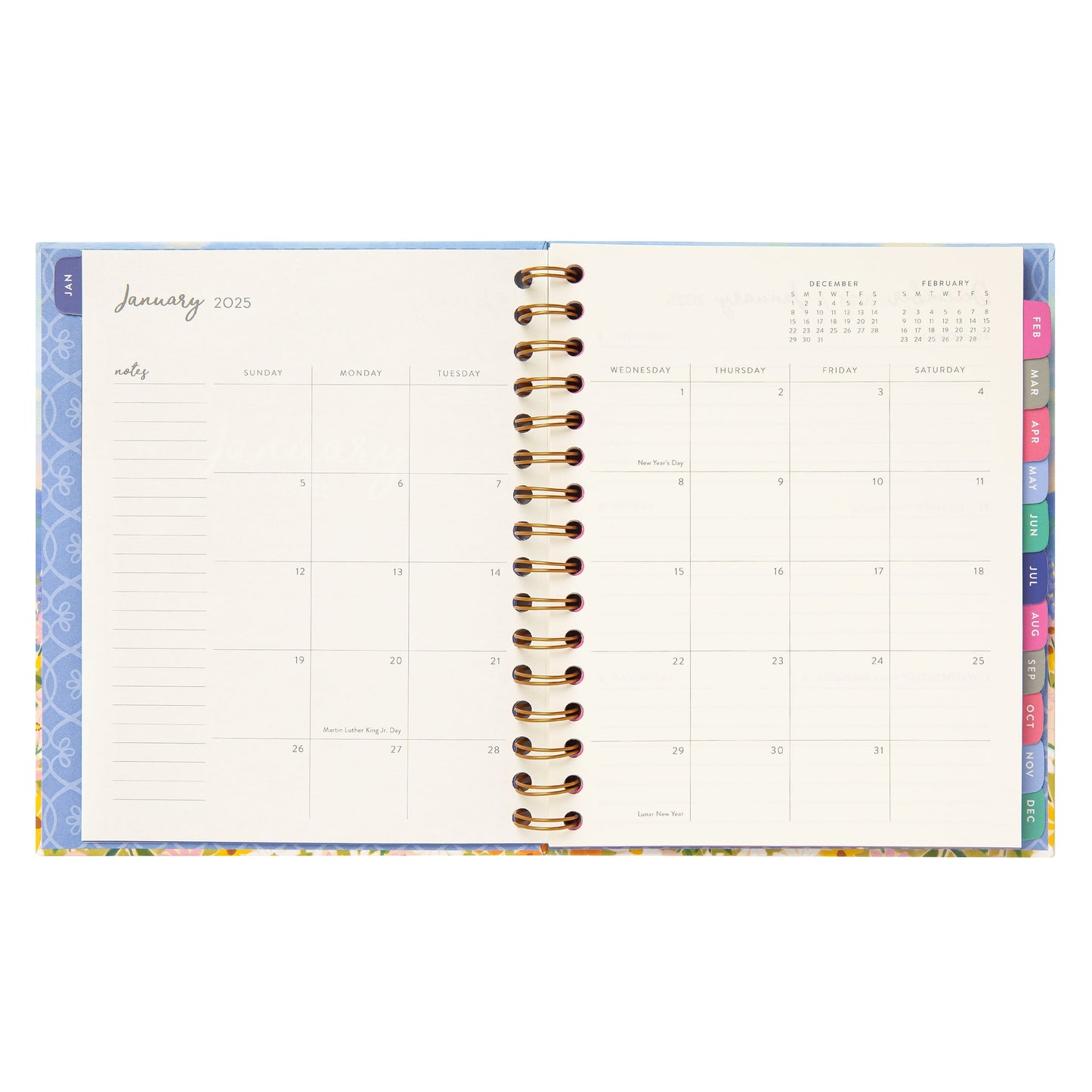 Mintgreen 2025 Daily/Weekly/Monthly Planner – 7.25" x 8.75"