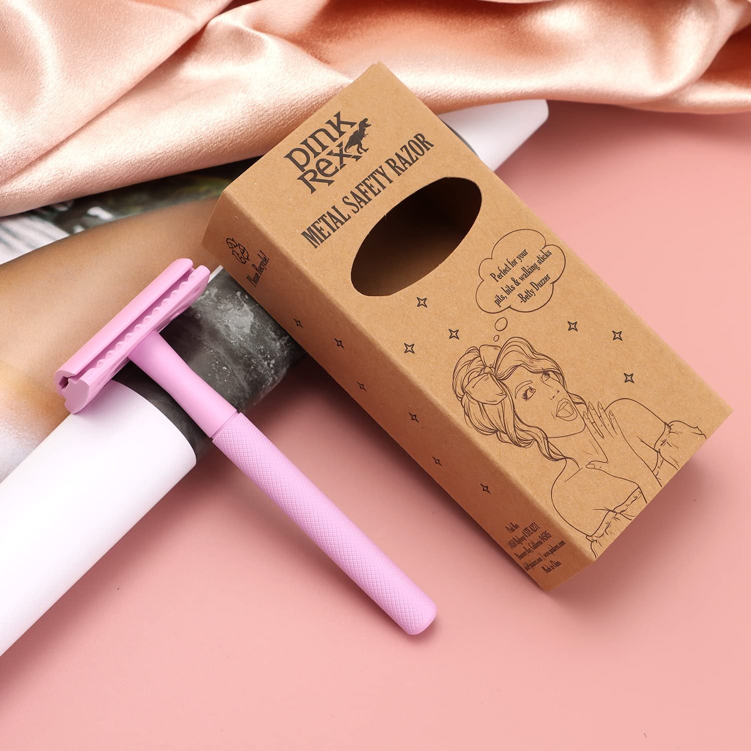 Pink Rex Lavender Metal Safety Razor – Smooth, Comfortable, and Eco-Friendly Shaving