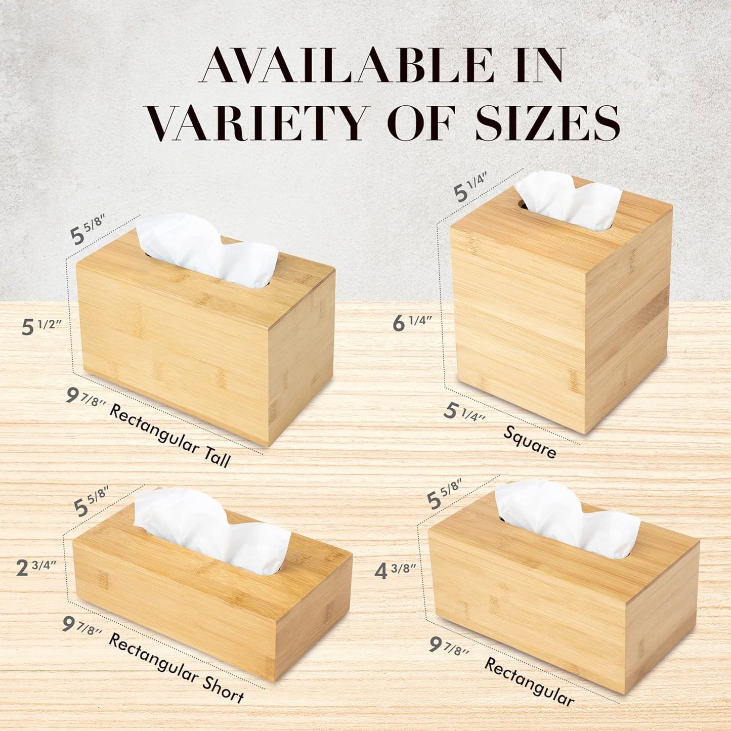 JUSK Design Bamboo Tissue Box Cover – Natural Elegance, Everyday Function