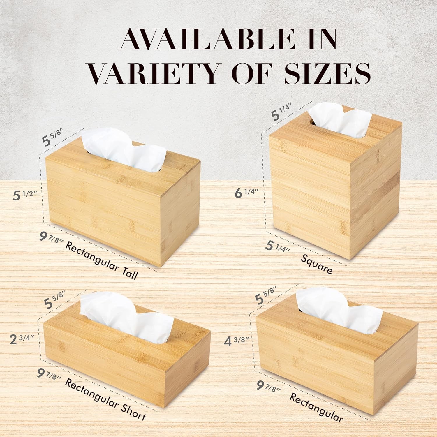 JUSK Design Bamboo Tissue Box Cover – Natural Elegance, Everyday Function