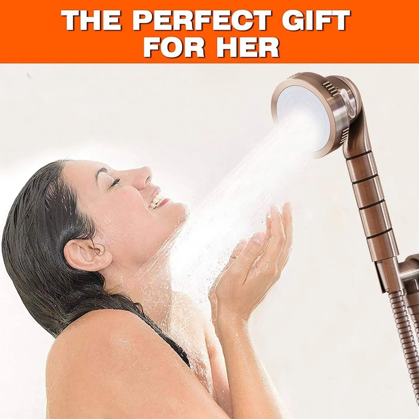 Filtered Shower Head with Handheld Hose Hard Water Softener Removes Chlorine