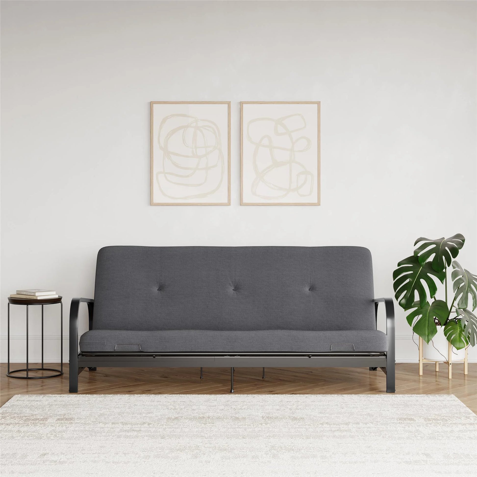 Caddie 6-Inch Futon Mattress – Full Size, Gray Linen