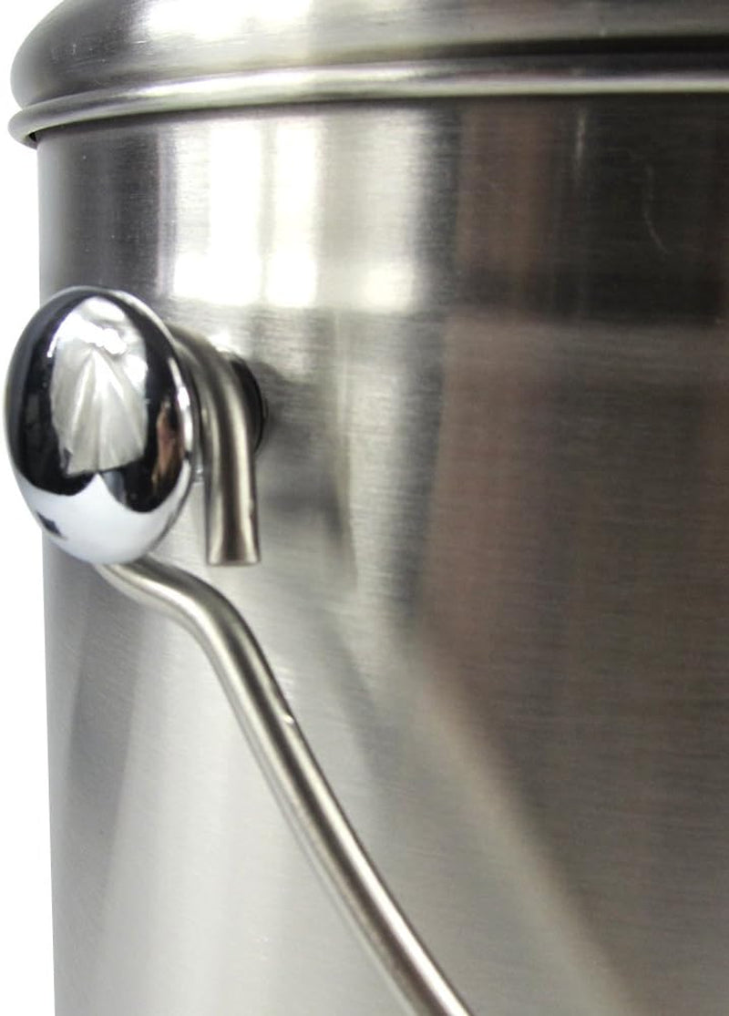 Stainless Steel Compost Bin - 1.3 Gallon Premium Grade 304 Stainless Steel Kitchen Composter - Includes 4 Charcoal Filter, Indoor Countertop Kitchen Recycling Bin Pail