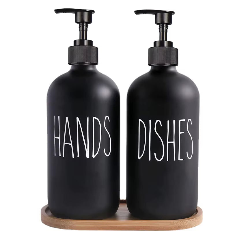 Modern Refillable Kitchen Soap Dispenser Set – 500ml