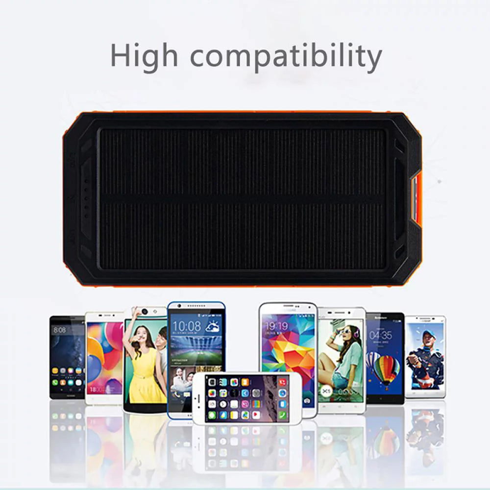🚀 Ultra-High Capacity Waterproof Solar Power Bank (Up to 2,000,000mAh)