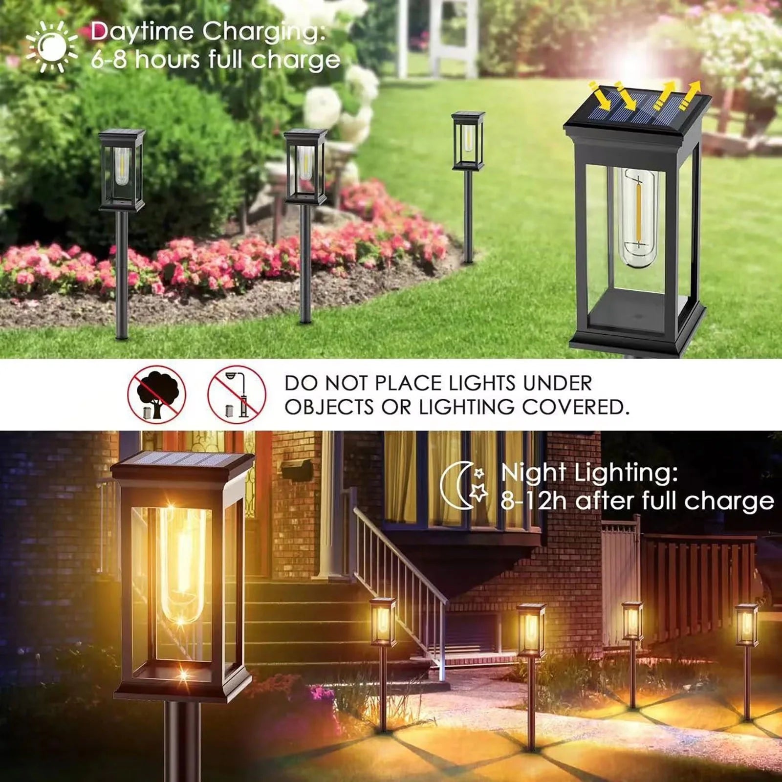 ☀️ Kidsjoy Solar Pathway Lights – 6 Pack