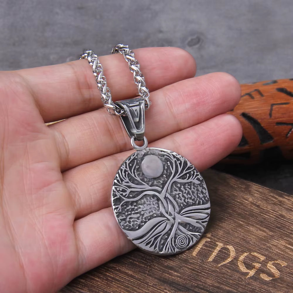 Tree of Life Amulet Stainless Steel Men’s Necklace