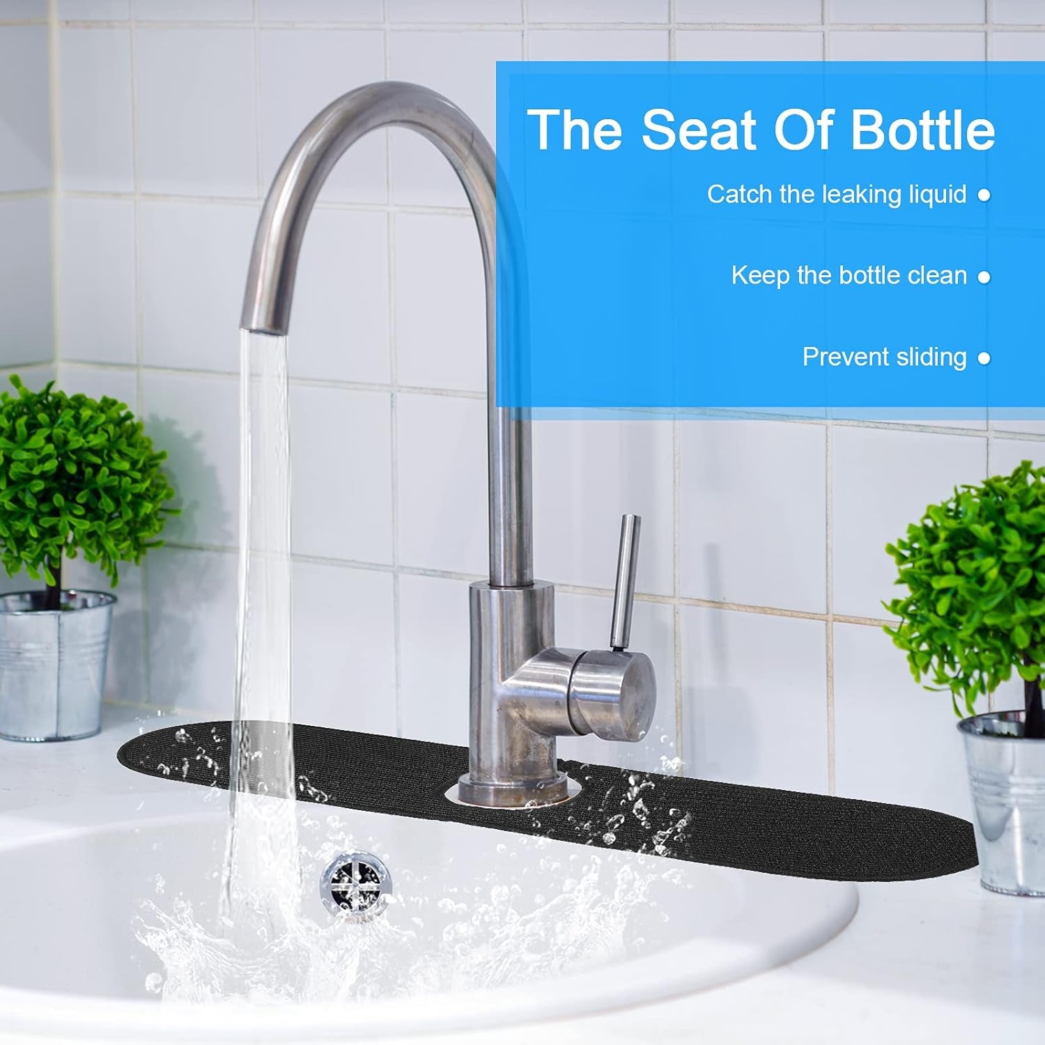 Wrap-Around Cleaning Cloth Faucet Pad – Keeps Sink Counters Dry & Clean