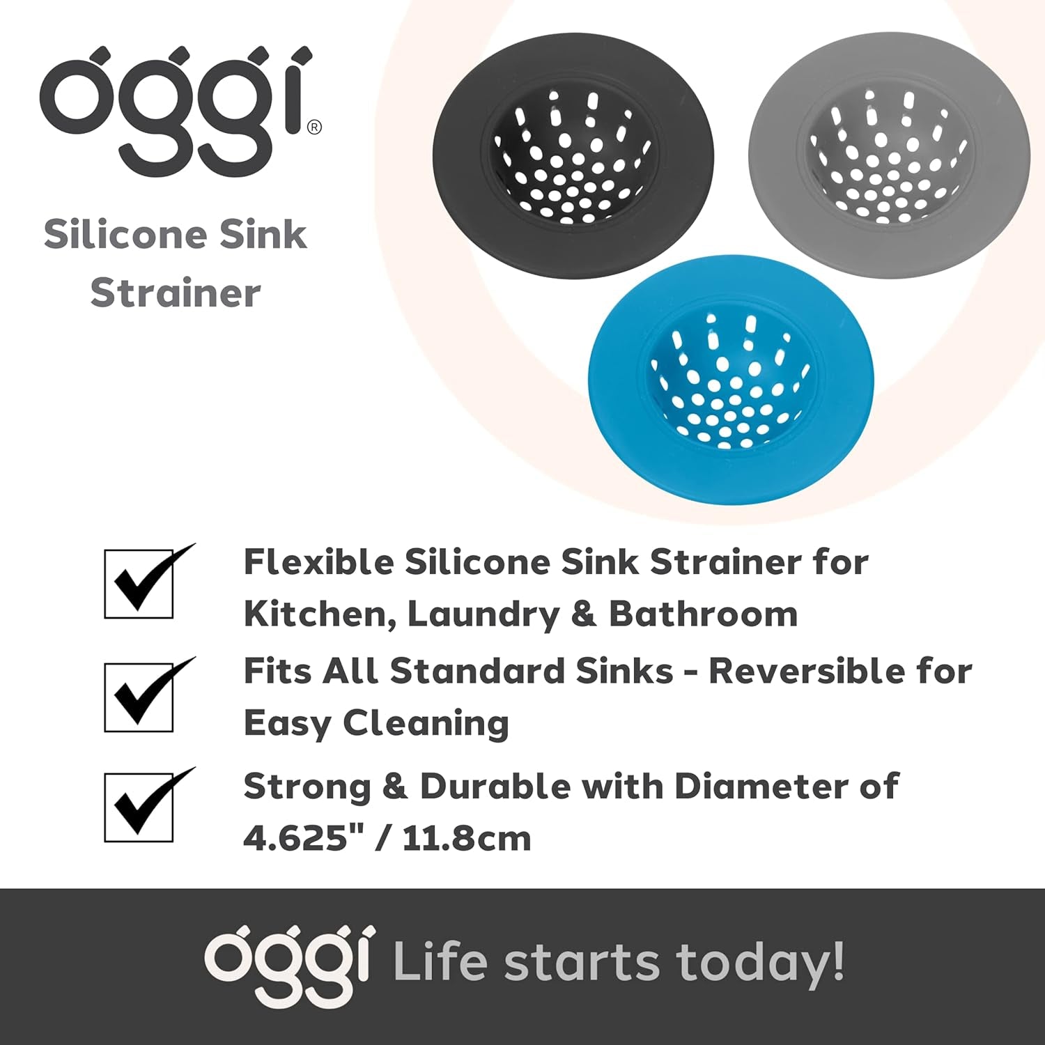 🌀 OGGI Silicone Sink Strainer – Keep Your Drains Clear in Style!