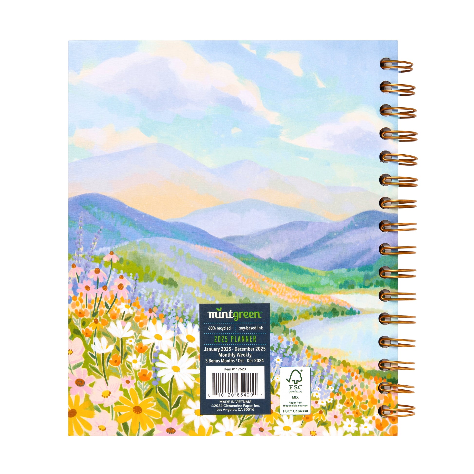 Mintgreen 2025 Daily/Weekly/Monthly Planner – 7.25" x 8.75"
