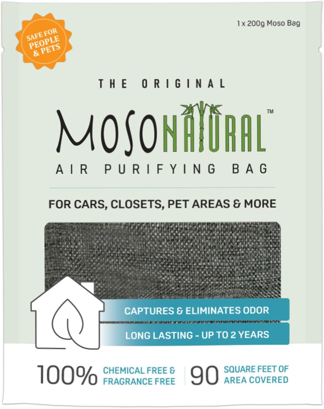 🌿 Moso Natural Bamboo Charcoal Air Purifying Bag – Odor Eliminator & Closet Deodorizer