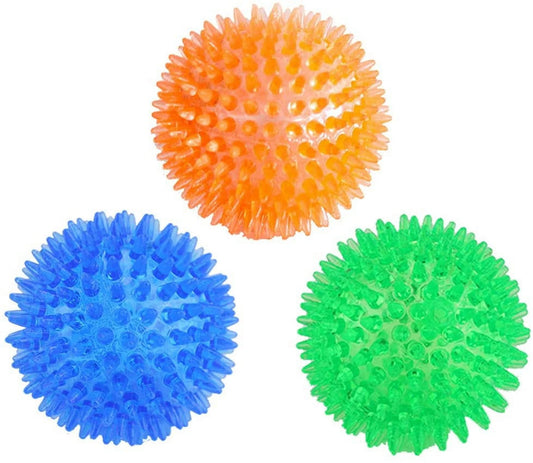 Durable Dog Toy Ball with Squeaker – Teeth Cleaning, Chew-Resistant, High Bounce Toy for Medium Dogs