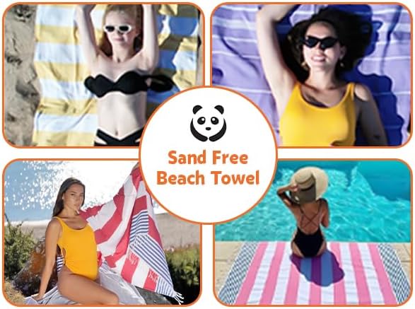 Havluland Oversized Turkish Cotton Beach Towel – Versatile, Soft & Sand-Resistant