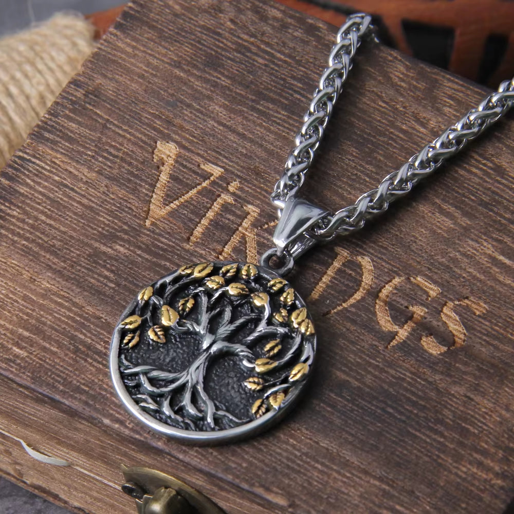 Tree of Life Amulet Stainless Steel Men’s Necklace