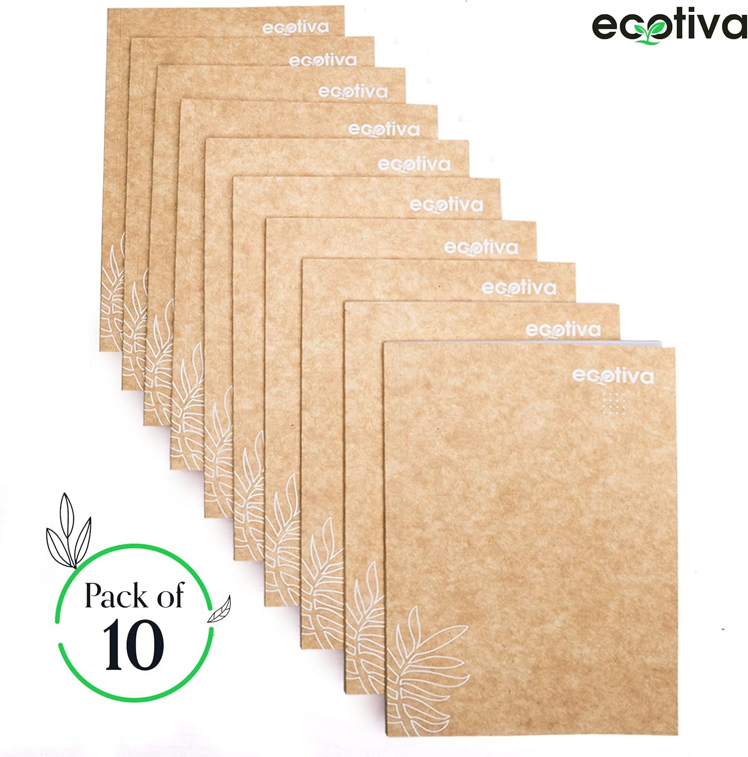 Ecotiva Recycled Kraft Notebook Pack – Lined or Dotted, A5 Size