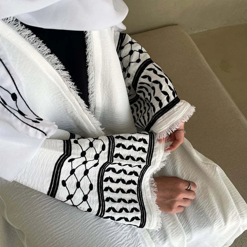 Embroidery Kefiyyeh Abaya 