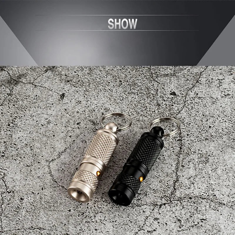 🔦 Eco-Friendly Mini LED Flashlight – Aluminum Alloy Pocket Torch | Waterproof, Lightweight, Durable | Everyday Carry Keychain Light (Black or White)