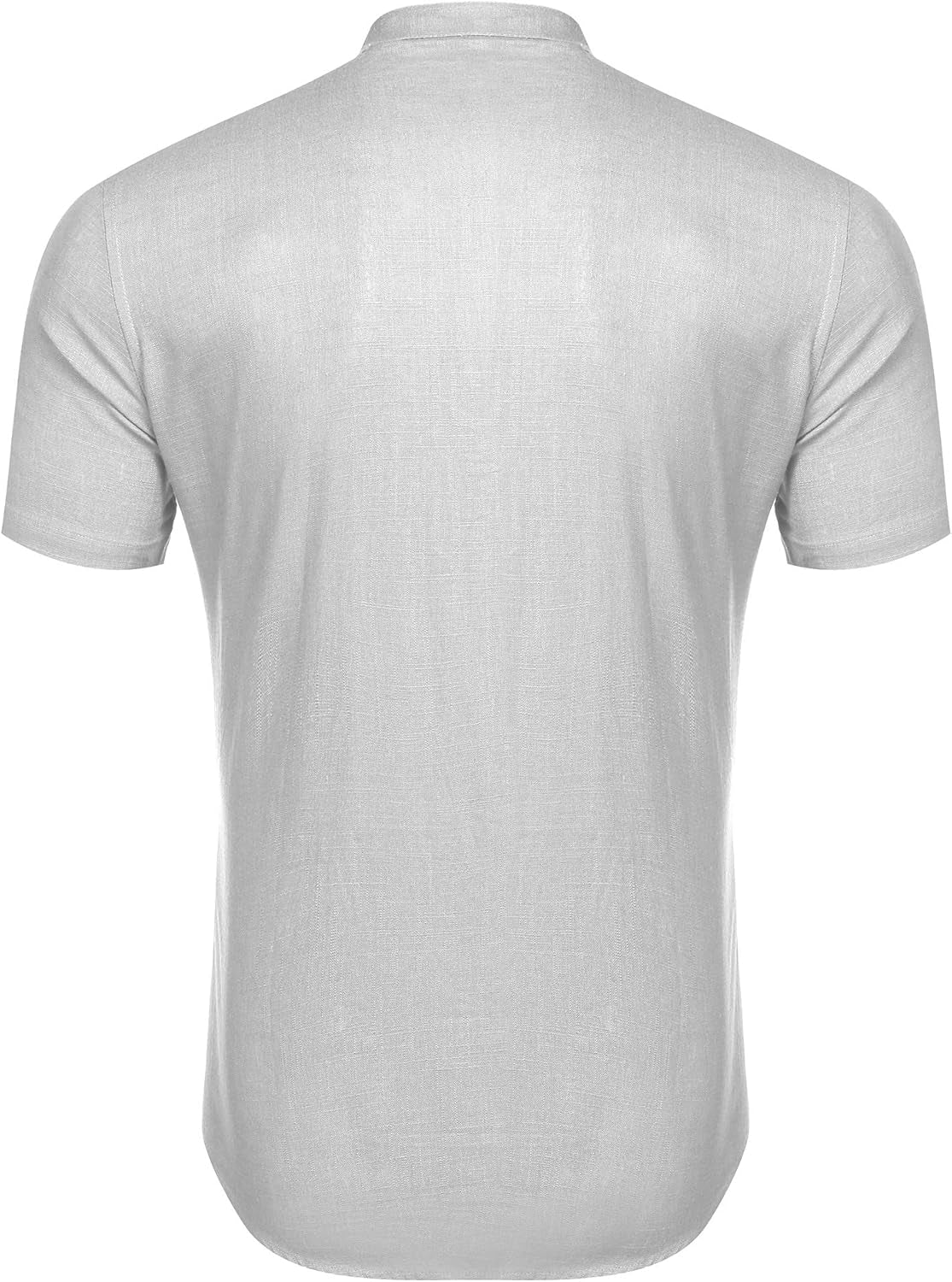 LecGee Men’s Long Sleeve Linen Henley Shirt