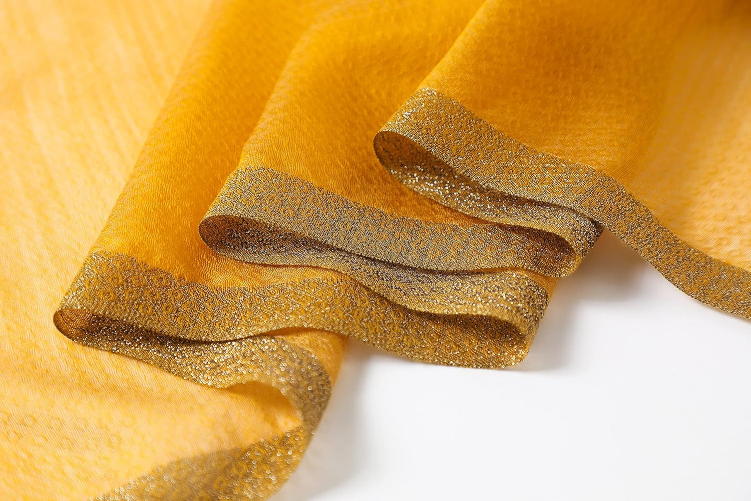 Elegant Silk Blend Embroidered Scarf