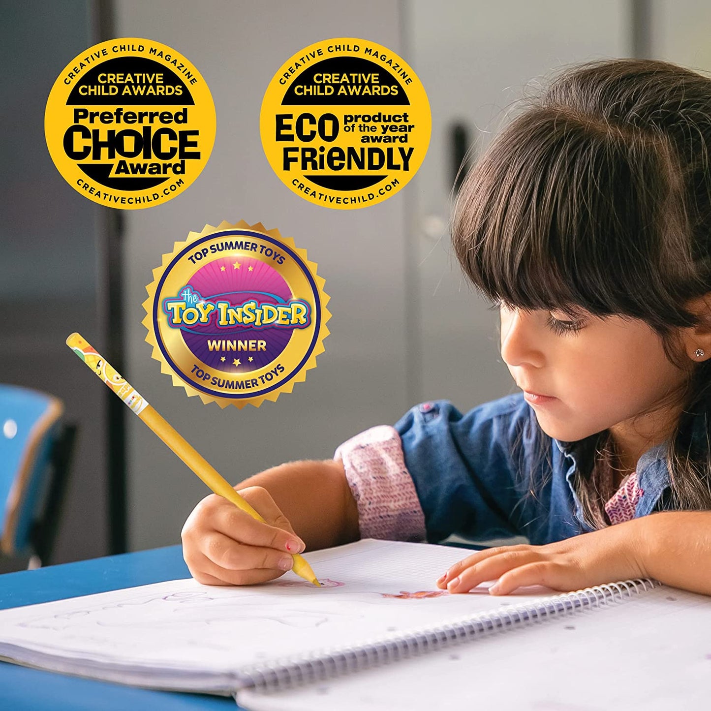 Colored Smencils - Patented Gourmet Scented Colored Pencils Made from Recycled Newspapers, 10 Count, Gifts for Kids, School Supplies, Classroom Rewards