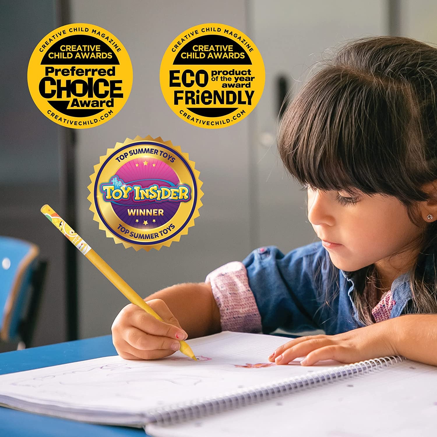 Colored Smencils - Patented Gourmet Scented Colored Pencils Made from Recycled Newspapers, 10 Count, Gifts for Kids, School Supplies, Classroom Rewards