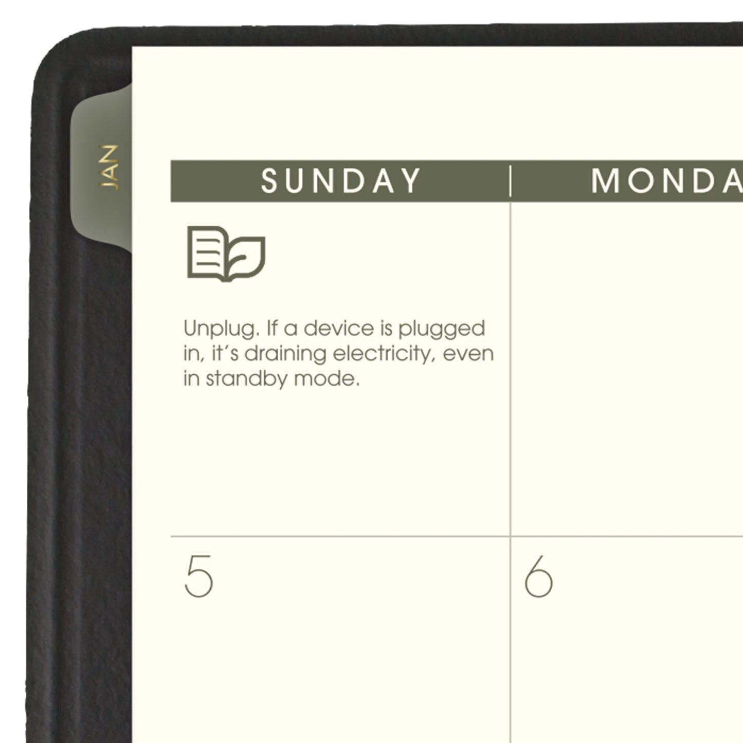 AT-A-GLANCE 2025 Recycled Monthly Planner – Black, Large 9" x 11"
