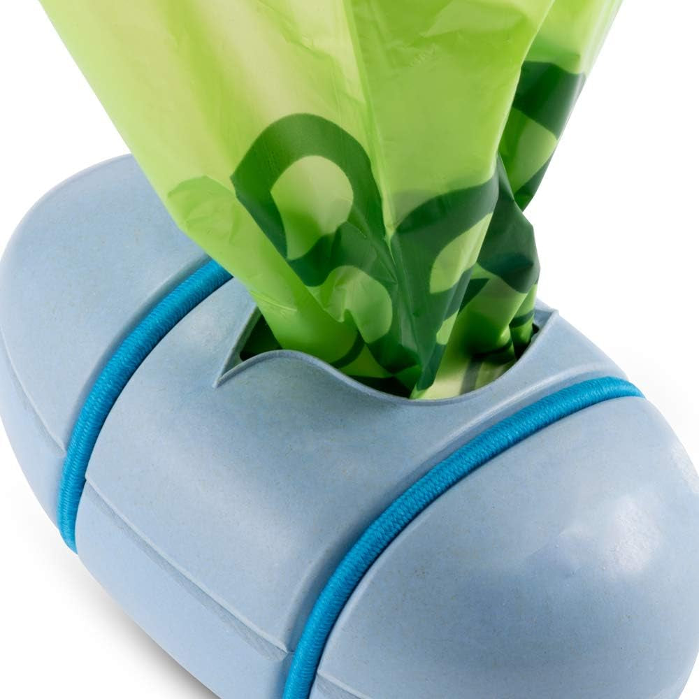 BecoPocket Bamboo & Rice Husk Dog Poop Bag Dispenser – Blue