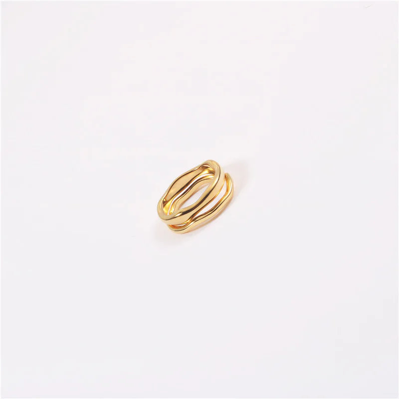 Gold-Finish Stainless Steel Rings