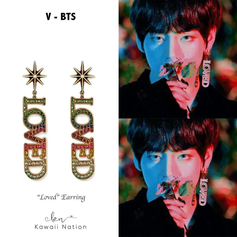 Rhinestone K-Pop Stainless Steel Earrings