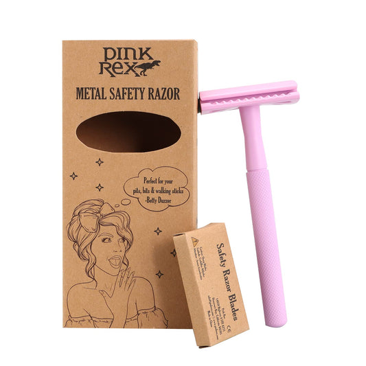 Pink Rex Lavender Metal Safety Razor – Smooth, Comfortable, and Eco-Friendly Shaving