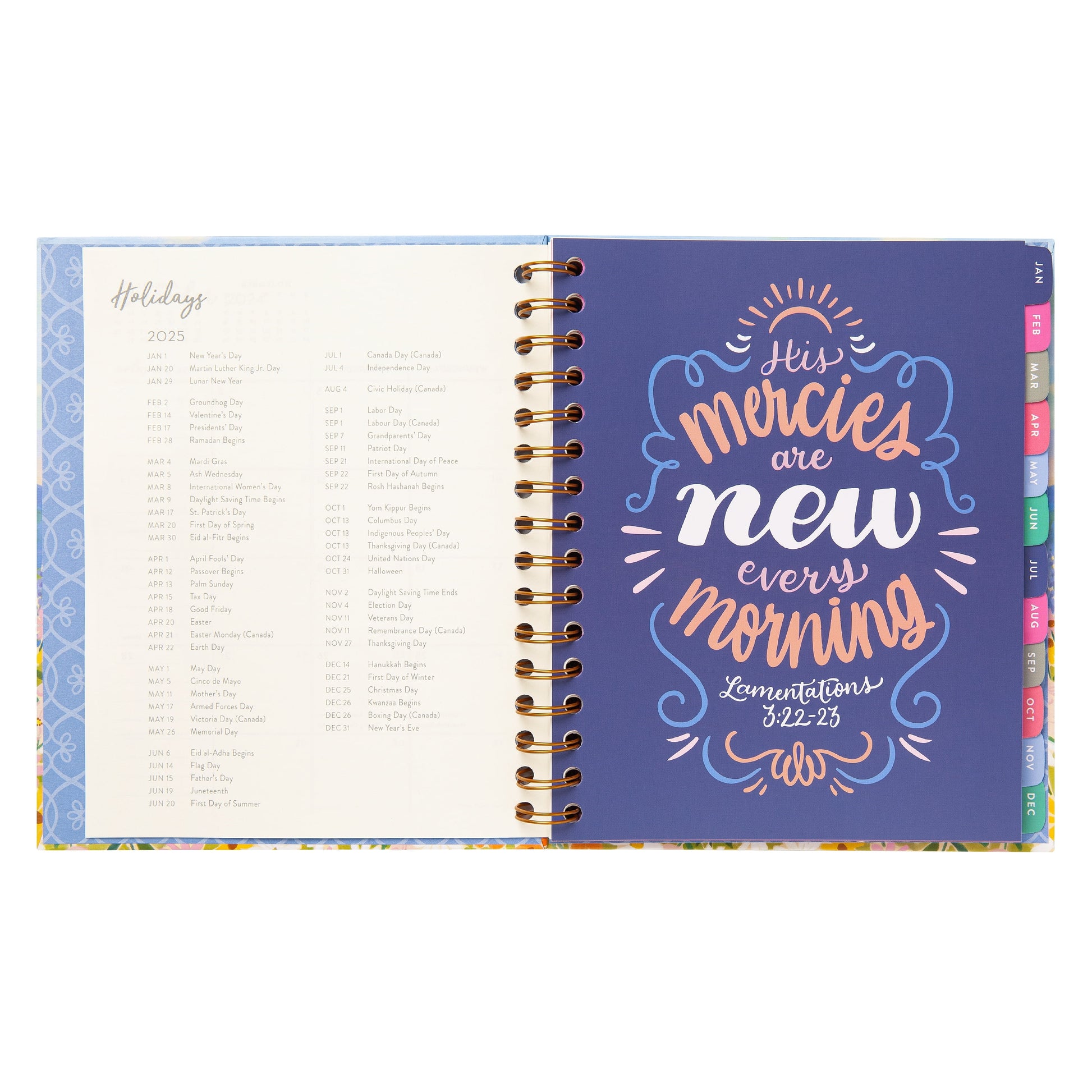 Mintgreen 2025 Daily/Weekly/Monthly Planner – 7.25" x 8.75"