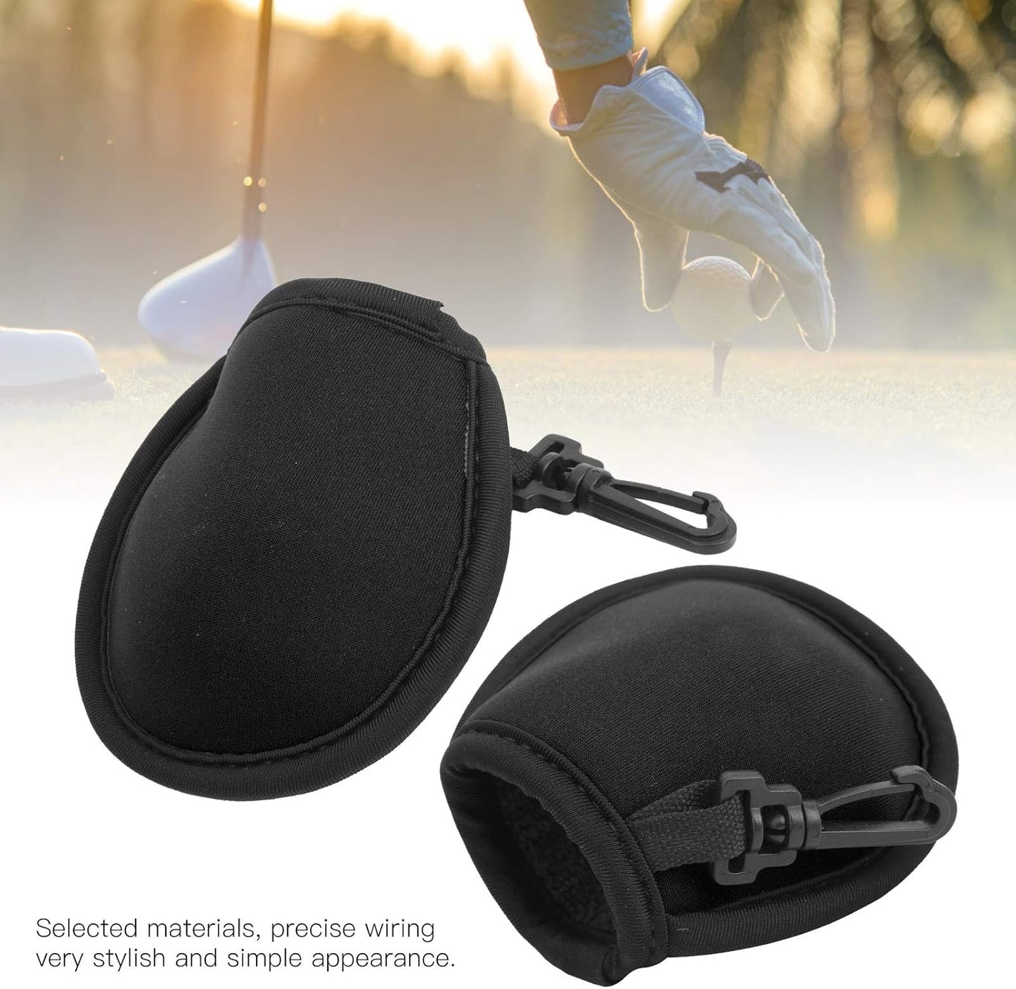 🌿 Eco-Friendly Neoprene Ball Pouch Set – 2-Pack | Waterproof, Lightweight & Recyclable with Clip | Soft Lining for Scratch Protection | Travel-Ready Storage Case