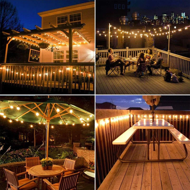 🌞 25ft Solar-Powered Outdoor String Lights with Remote – Warm LED Ambiance for Patio, Garden, Backyard & Events | Eco-Friendly & Weatherproof