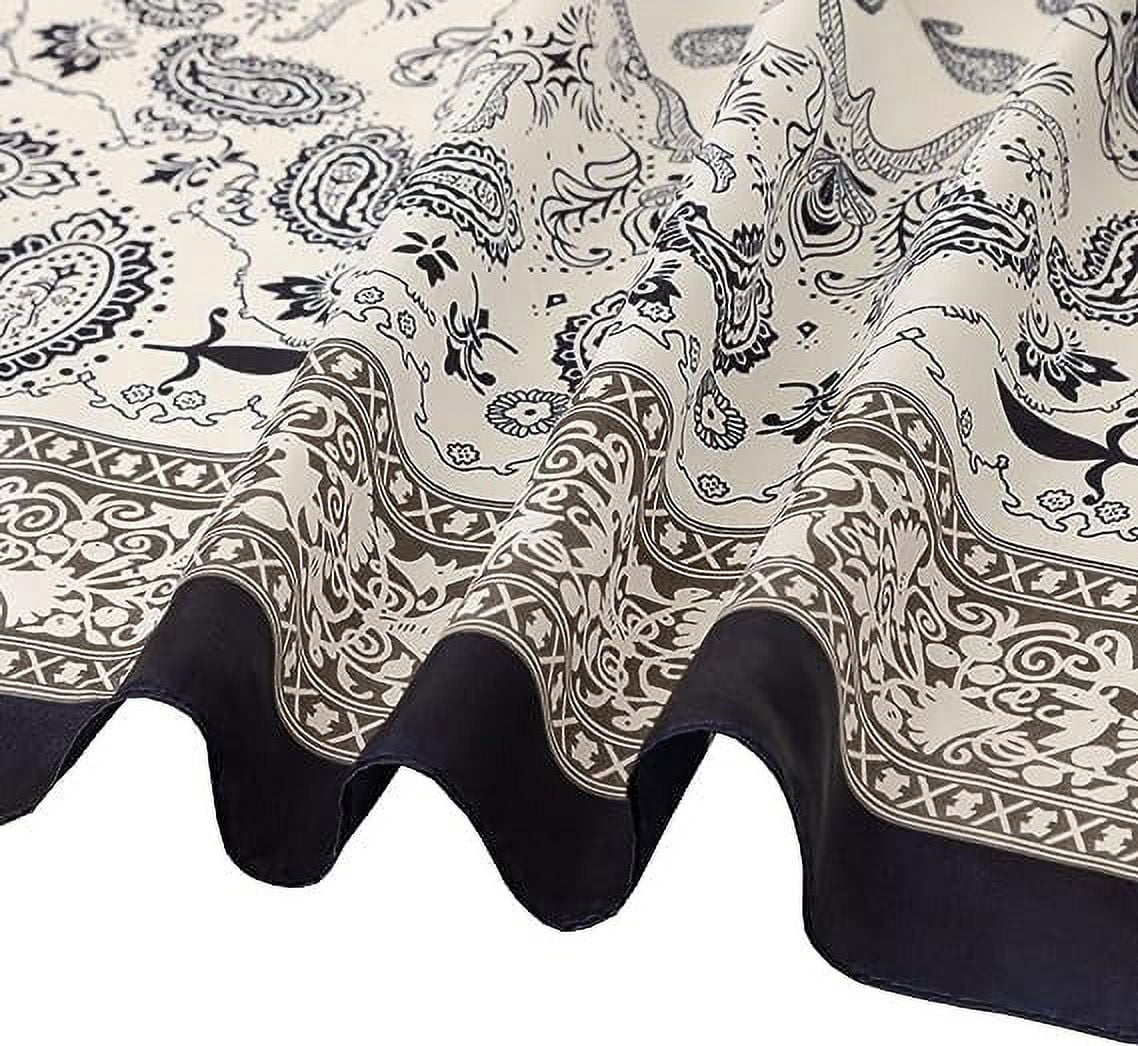 4-Pack 35” Satin Square Head Scarves – Silk-Feel Neck & Hair Wraps for Women – Lightweight, Versatile & Stylish for Day and Night Use