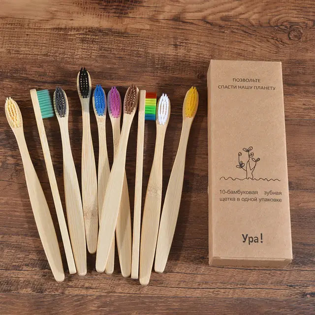 Colorful Toothbrush Natural Bamboo