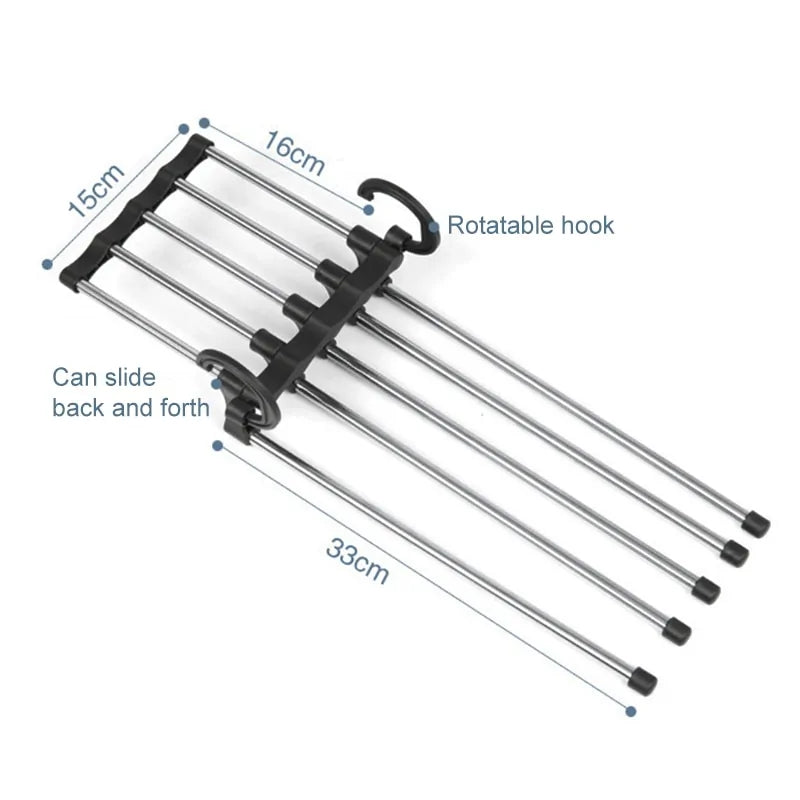 5 Tier Portable Stainless Steel Pants Hanger