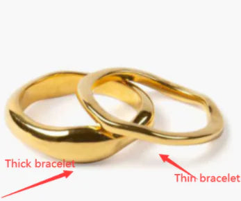 Gold-Finish Stainless Steel Rings