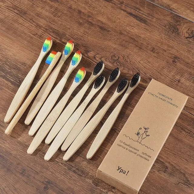 Colorful Toothbrush Natural Bamboo