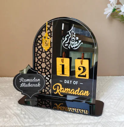 Acrylic 3D Celebration Clock Ramadan