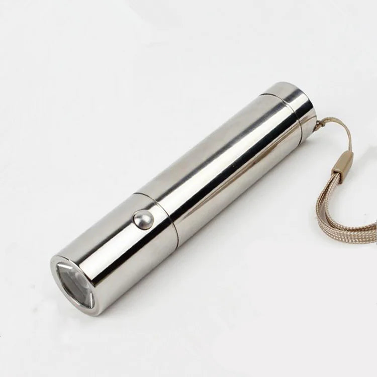 Stainless Steel Small Steel Cannon Flashlight