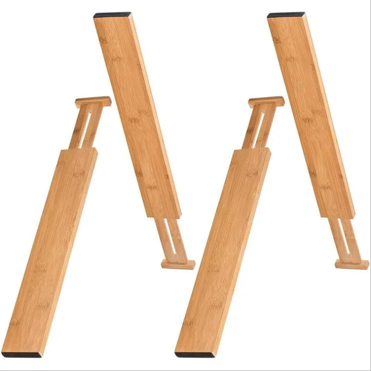 Bamboo Expandable Strip Bamboo Drawer Partition Expandable Drawer Partition Convenient Bamboo Divider Drawer Organization