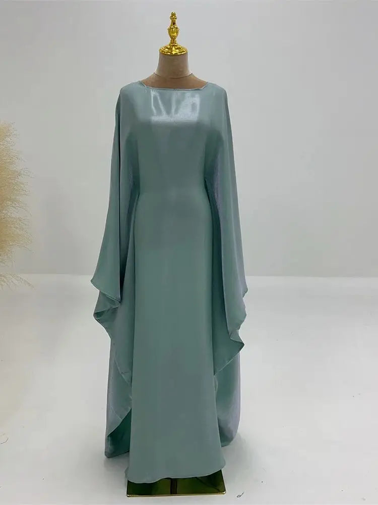 Luminara Satin Butterfly Abaya
