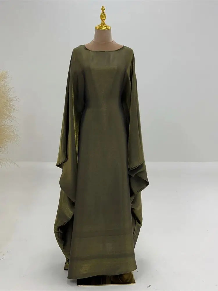 Luminara Satin Butterfly Abaya