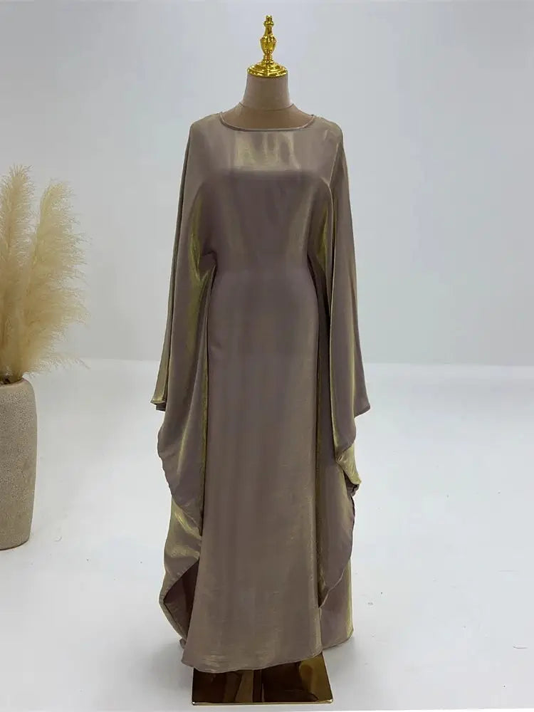 Luminara Satin Butterfly Abaya