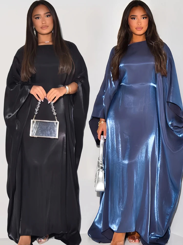 Luminara Satin Butterfly Abaya