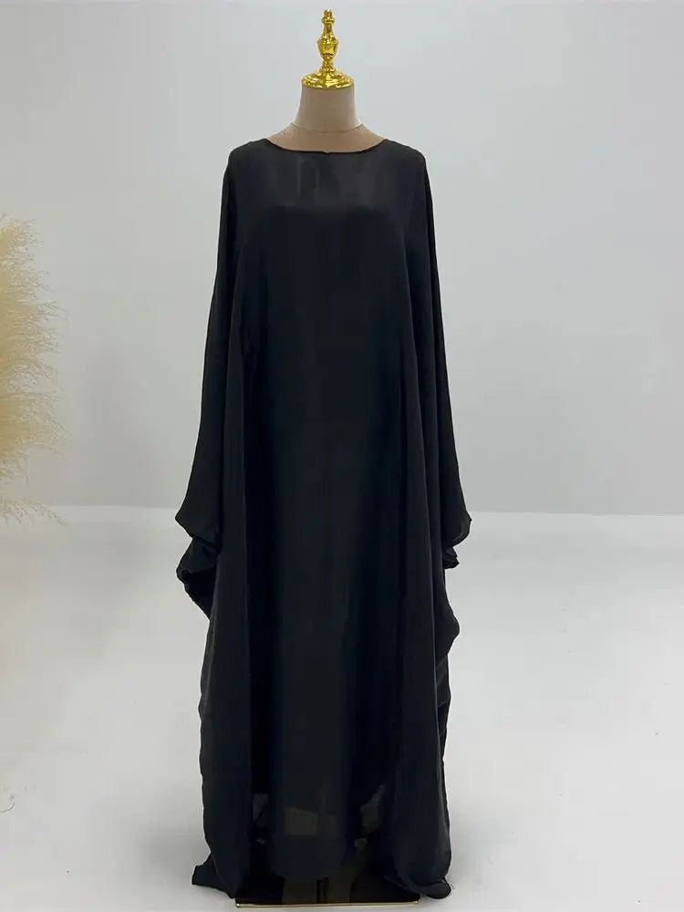 Luminara Satin Butterfly Abaya