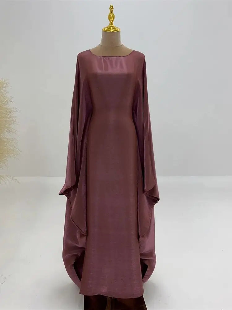 Luminara Satin Butterfly Abaya